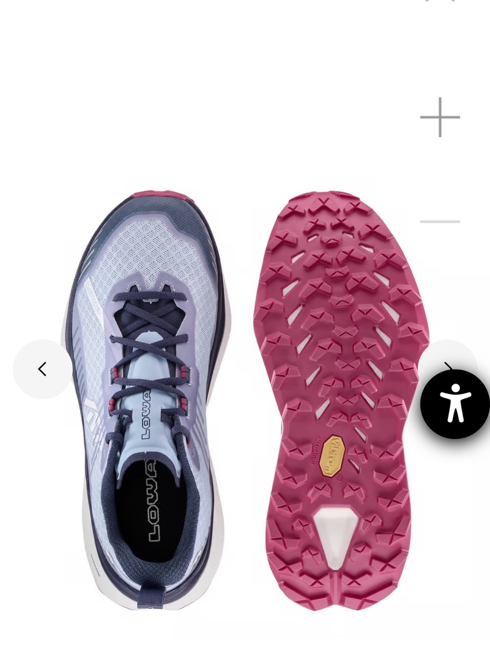 Lowa Skyterra Women's Trail Shoes in Light Blue with Pink Sole Worn Once